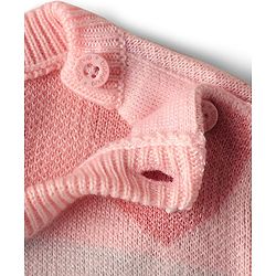 Babyhug Knit Full Sleeves Sweater Set with Heart Design - Pink