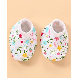 Babyhug 100% Cotton Baby Gift Set With Floral Print Pack of 7 - White & Pink