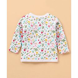 Babyhug 100% Cotton Baby Gift Set With Floral Print Pack of 7 - White & Pink