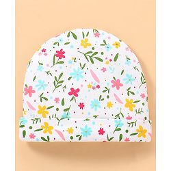Babyhug 100% Cotton Baby Gift Set With Floral Print Pack of 7 - White & Pink