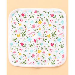 Babyhug 100% Cotton Baby Gift Set With Floral Print Pack of 7 - White & Pink