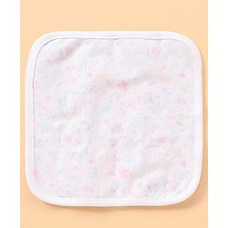 Babyhug 100% Cotton Baby Gift Set With Floral Print Pack of 7 - White & Pink