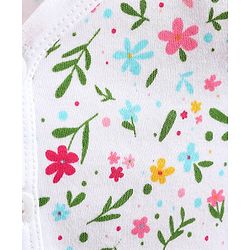 Babyhug 100% Cotton Baby Gift Set With Floral Print Pack of 7 - White & Pink