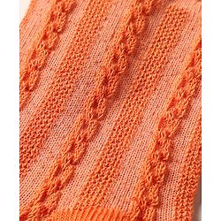 Cute Walk By Babyhug Knit Ankle Length Anti Bacterial Solid Socks Pack of 3 - White Grey & Orange