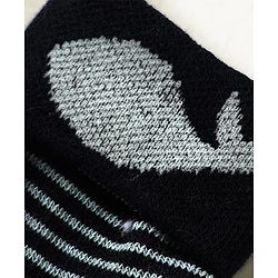 Cute Walk by Babyhug Knit Antibacterial Ankle Length Anti Skid Socks With Stripes Pack Of 3 - Black Light Blue & Grey