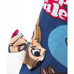 Babyhug Disney Lycra Knit Full Length Leggings with Chip n Dale Graphics & Bow Applique - Navy Blue