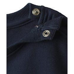 Babyhug Fleece Knit Full Sleeves Sweatshirt With Graphics - Navy Blue