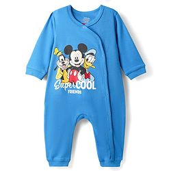 Babyhug Disney Interlock Knit Full Sleeves Rompers With Lion King Graphics Pack of 2 - White & Green main image 1