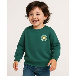 Babyhug 100% Cotton Knit Full Sleeves Top Sloth Graphics - Cream main image 0