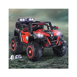 Babyhug Thunder 4X4 Battery Operated Ride On Jumbo Jeep With Music and Lights - Red
