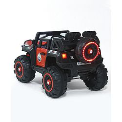 Babyhug Thunder 4X4 Battery Operated Ride On Jumbo Jeep With Music and Lights - Red