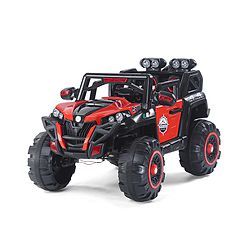 Babyhug Thunder 4X4 Battery Operated Ride On Jumbo Jeep With Music and Lights - Red