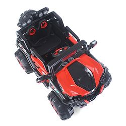Babyhug Thunder 4X4 Battery Operated Ride On Jumbo Jeep With Music and Lights - Red