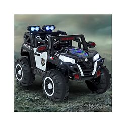 Babyhug Thunder 4X4 Battery Operated Ride On Jumbo Jeep With Music and Lights - Black