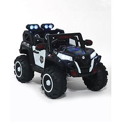 Babyhug Thunder 4X4 Battery Operated Ride On Jumbo Jeep With Music and Lights - Black