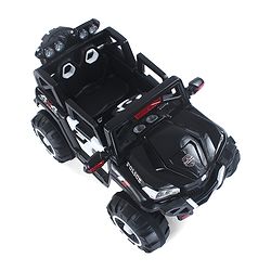 Babyhug Thunder 4X4 Battery Operated Ride On Jumbo Jeep With Music and Lights - Black