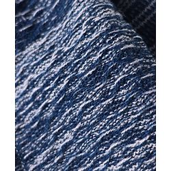 Babyhug Knit Full Sleeves Striped Sweater Set with Cap & Mittens - Navy Blue