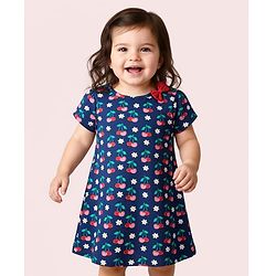 Babyhug Single Jersey Mid Thigh Length Shorts With Floral Print Pack of 2- Multicolour