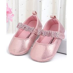 Cute Walk by Babyhug Party Wear Slip On Shoes - Brown main image 1