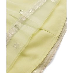 Babyhug Woven Sleeveless Choli Lehenga & Dupatta Set With Sequin Detailing - Green