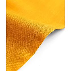 Babyhug Woven Full Sleeves Kurta Pyjama Set With Brocade Jacket - Mustard