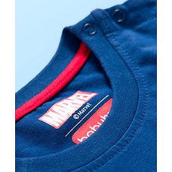 Babyhug Marvel Single Jersey Knit Full Sleeves T-Shirts with Avengers & Captain America Graphic Pack of 3 - Red Navy Blue & White