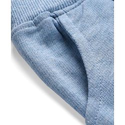 Babyhug Terry Cotton Knit Full Length Cut & Sew Lounge Pant - Light Blue
