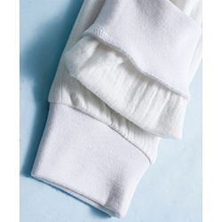 Babyhug Knit Full Sleeves Solid Color Pullover & Sleeveless Thermal Vests & Pant Set - Offwhite