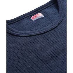 Babyhug Knit Solid Color Full Sleeves Pullover & Sleeveless Thermal Vest & Pant Set - Navy Blue