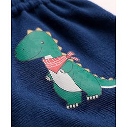 Babyhug Cotton Knit Full Length Stripes Dino & Vehicles Printed Diaper Leggings Pack Of 3 - Multi Colour
