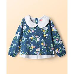 Babyhug 100% Cotton Knit Full Sleeves Overlapped Tee Text Print- Multicolour main image 1