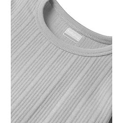Babyhug Knit Full Sleeves Solid Thermal Inner Wear Set - Light Grey