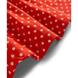 Babyhug Single Jersey Knit Sleeveless Frock With Polka Dot Print - Red