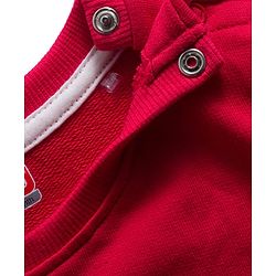 Babyhug Terry Knit Premium Light Gauge Terry Full Sleeves T-Shirt & Lounge Pant Set with Tiger Print - Maroon