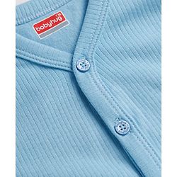 Babyhug Knit Full Sleeves Solid Colour Thermal Inner Wear Set - Light Blue