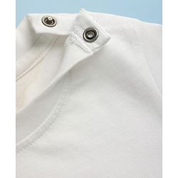 Babyhug Knit Full Sleeves Text Printed Blazer with T-Shirt - White