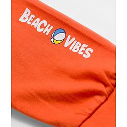 Babyhug Cotton Knit Full Length Striped & Printed Lounge Pants Pack of 3 - Orange & Blue