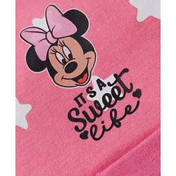 Babyhug Disney Cap Mitten & Booties With Minnie Mouse Pink - Diameter 10 cm