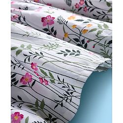 Babyhug Cotton Woven Floral Printed Frock with Full Sleeves Shrug - Pink & White
