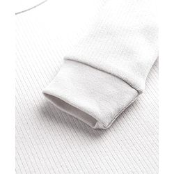 Babyhug Knit Full Sleeves Solid Pullover Thermal Vest - White
