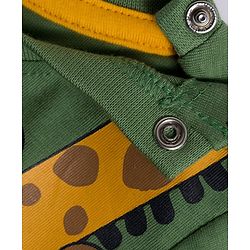 Babyhug 100% Cotton Knit Full Sleeves T-Shirt with Giraffe Print - Green