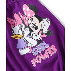 Babyhug Disney Single Jersey Knit Bloomers With Minnie Mouse & Family Print Pack of 3 - Pink Purple & White
