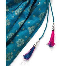 Babyhug Brocade Half Sleeves Embroidered Choli Lehenga Set with Dupatta - Pink & Blue
