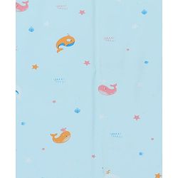 Babyhug Soft Plastic 100% Waterproof Bed Protector&Diaper Changing Sheet Dolphin Print Medium Size- Pack of 3| Easy to Clean| Travel Friendly