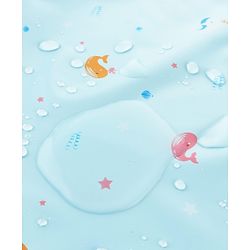 Babyhug Soft Plastic 100% Waterproof Bed Protector & Diaper Changing Sheet Dolphin Print - Extra Large Size - Blue| Easy to Clean| Travel Friendly