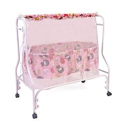 Babyhug Cozy Nest Cradle With Mosquito Net - Pink
