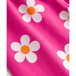 Babyhug Cotton Knit Full Length Leggings With Stretch & Floral Print Pack Of 5 - Multicolour