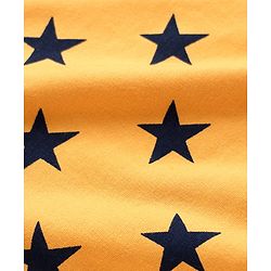 Babyhug Loop Knit Terry Full Sleeves Co-Ord Night Suit With Star Print - Yellow