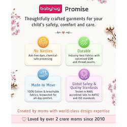 Babyhug Crinkled Crepe 100% Cotton Knit Full Sleeves Top & Leggings Set with Heart Print - Offwhite & Red
