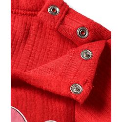 Babyhug Disney Full Sleeve Thermal Vest With Minnie Mouse Graphic - Red